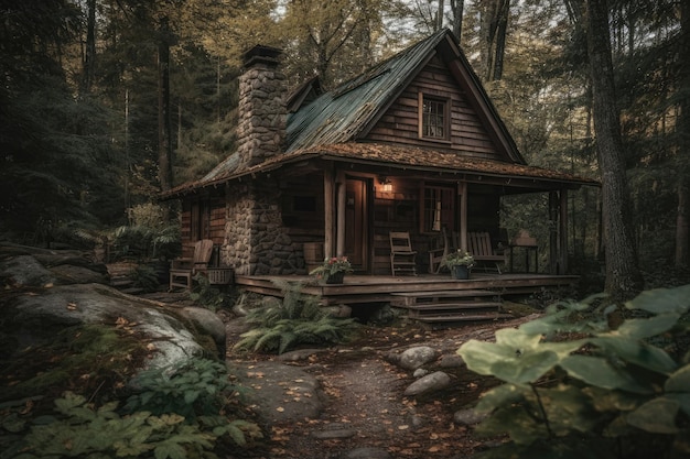 A log cabin that is similar to the one I grew up in.